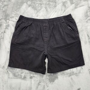 Vintage Basic Editions Short Womens L Black Pull On Casual Pockets Elastic Waist